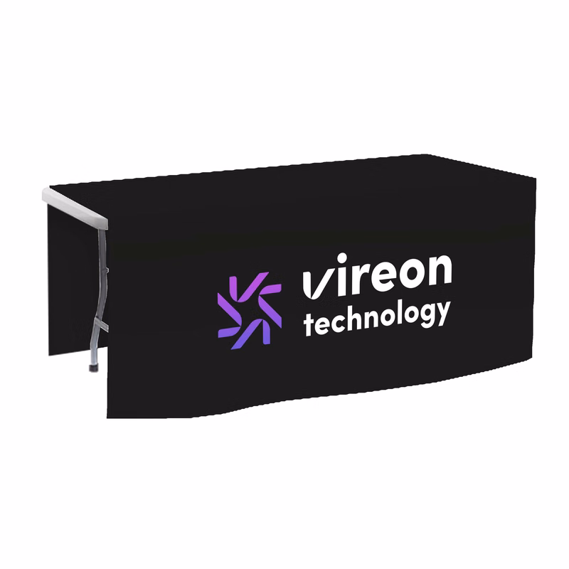 72 in. x 88 in. PolyKnit Table Drop (Full Color Logo)