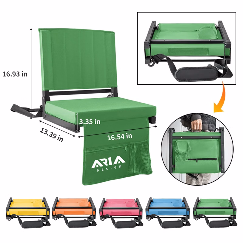 Portable Foldable Backrest Padded Stadium Seat