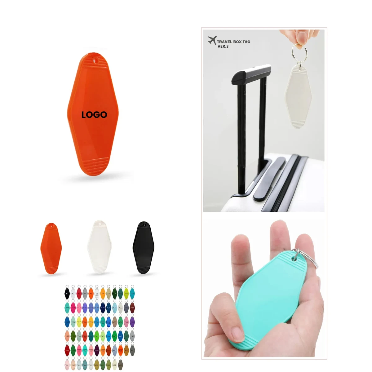 Diamond Plastic Motel Key Tag 1
