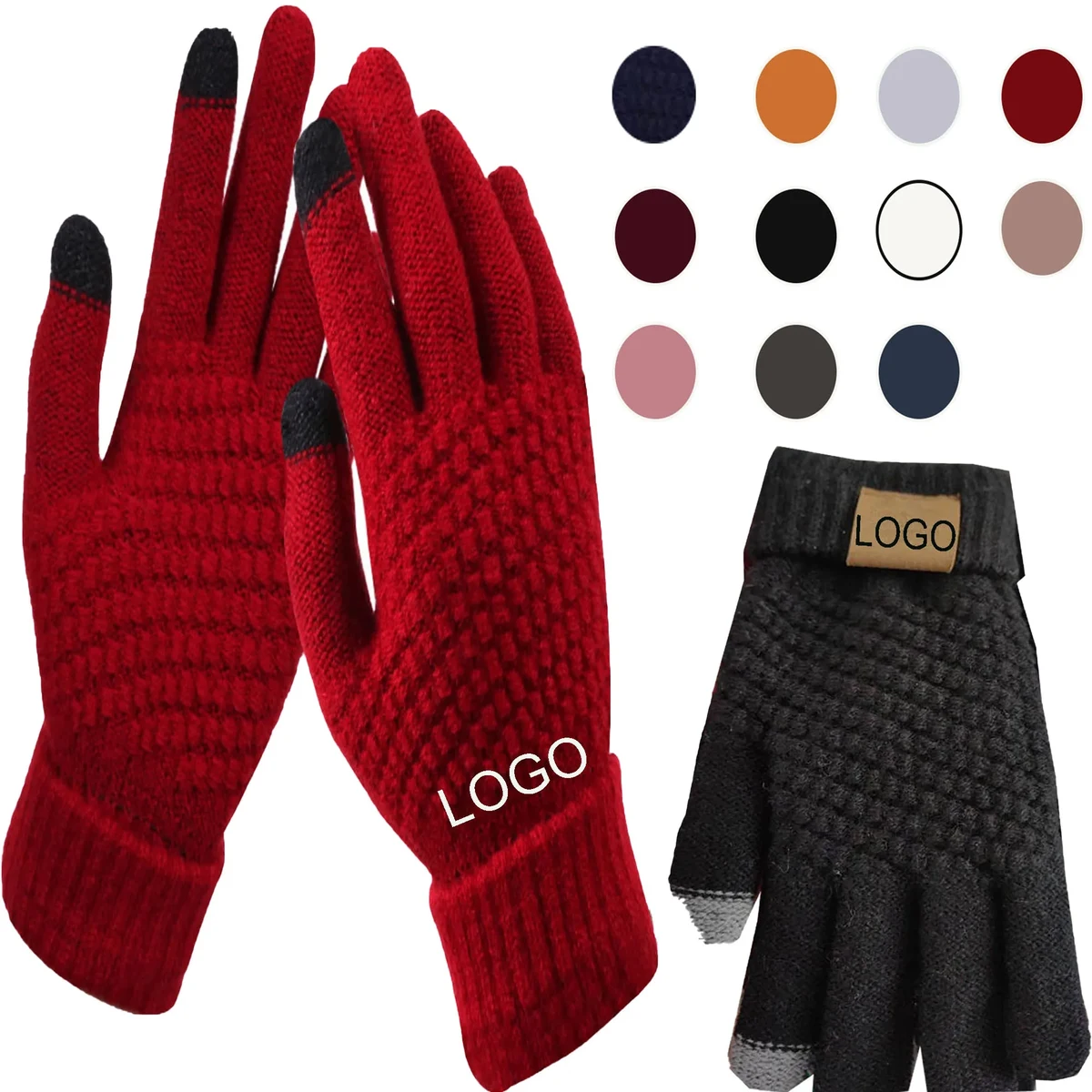Spot Winter Text Full Color Gloves 1