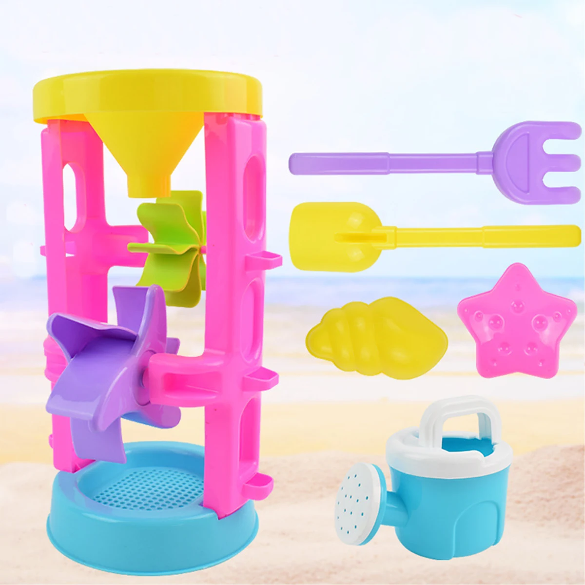 Plastic Sand Water Spin Wheel Towel 1