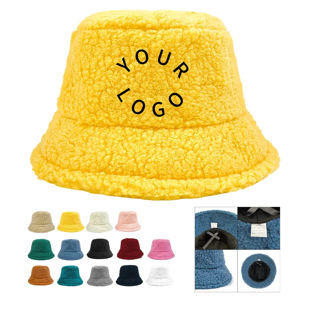 Lamb Wool Furry Bucket Hat 1