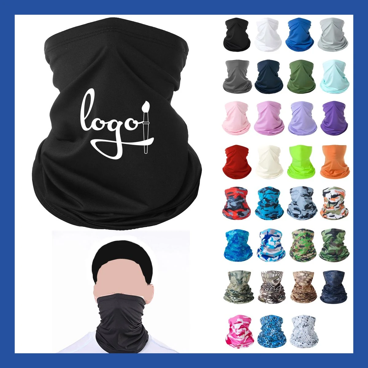 Sun Protective Ice Silk Neck Gaiter For Cycling And Hiking 1