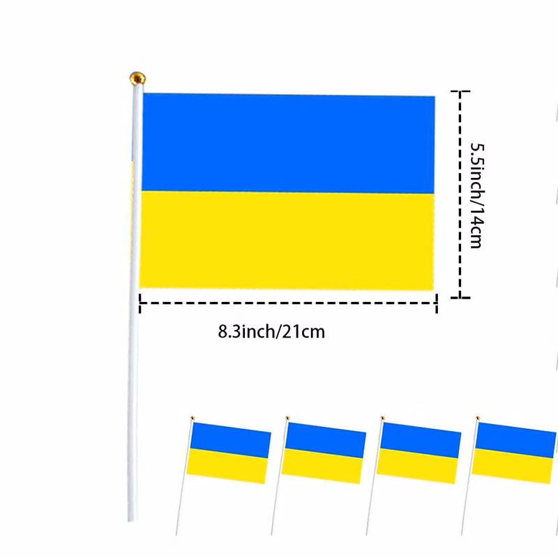 Ukraine Hand Held Flags