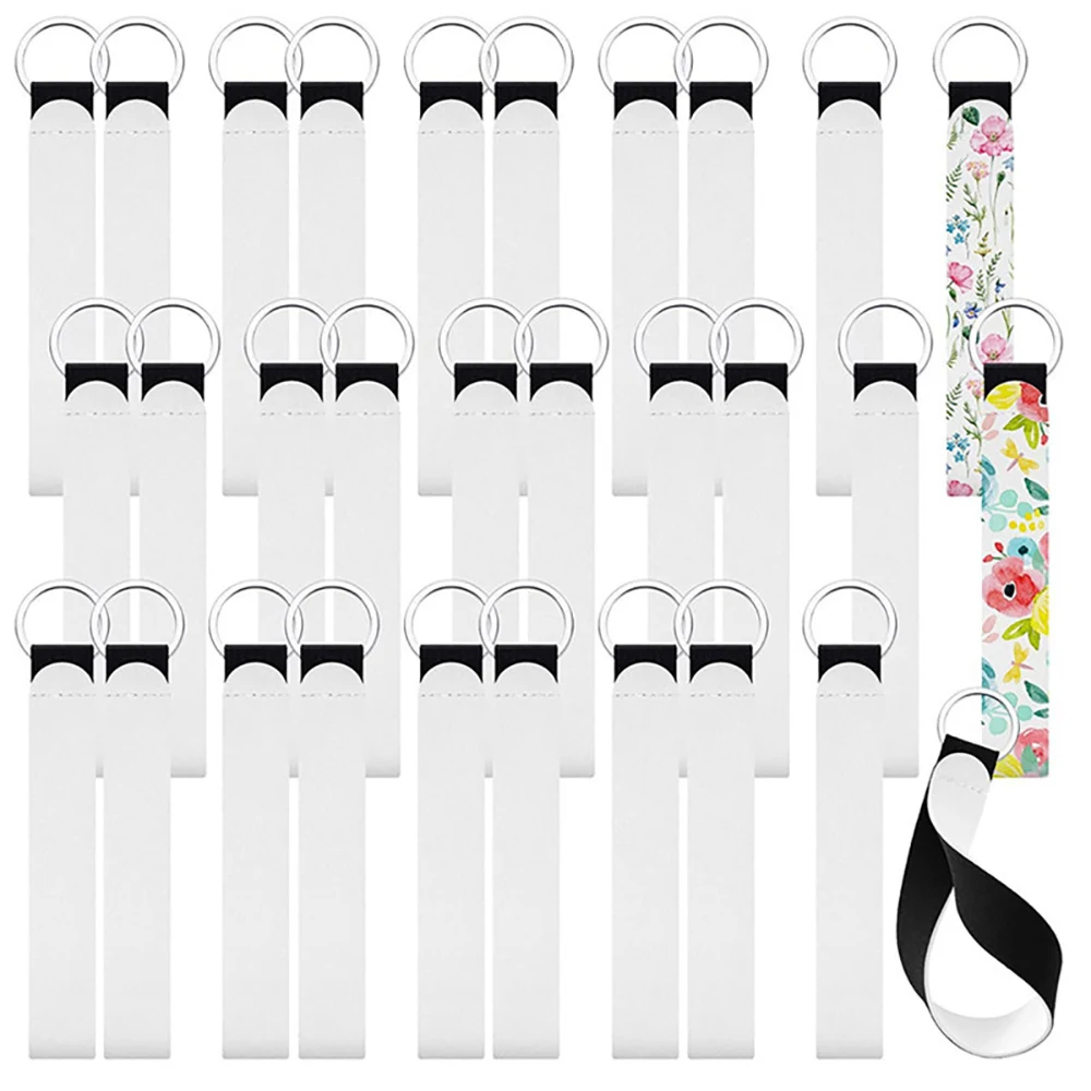 Neoprene Wristlet Key Chain Lipstick Holder 1