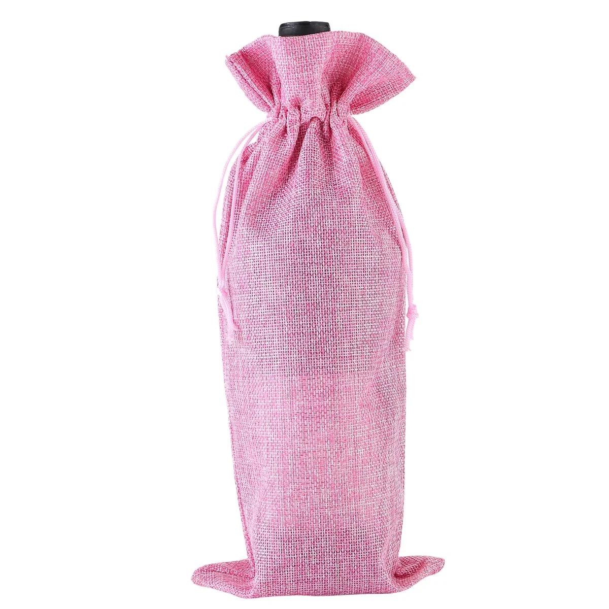 Natural Jute Wine Tote Bag for Gift Packaging, custom tote bag with logo imprint 1