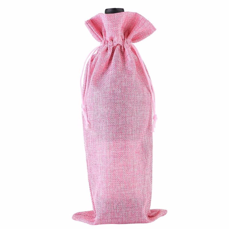 Natural Jute Wine Tote Bag for Gift Packaging