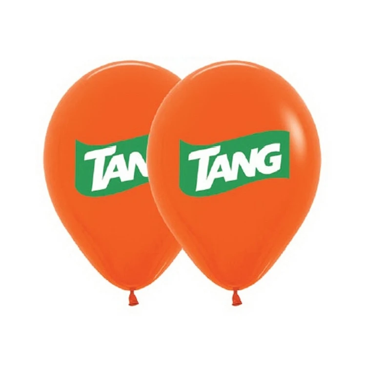 Helium Balloon 12" Latex Imprinted 2 Sides 2 Colors 1