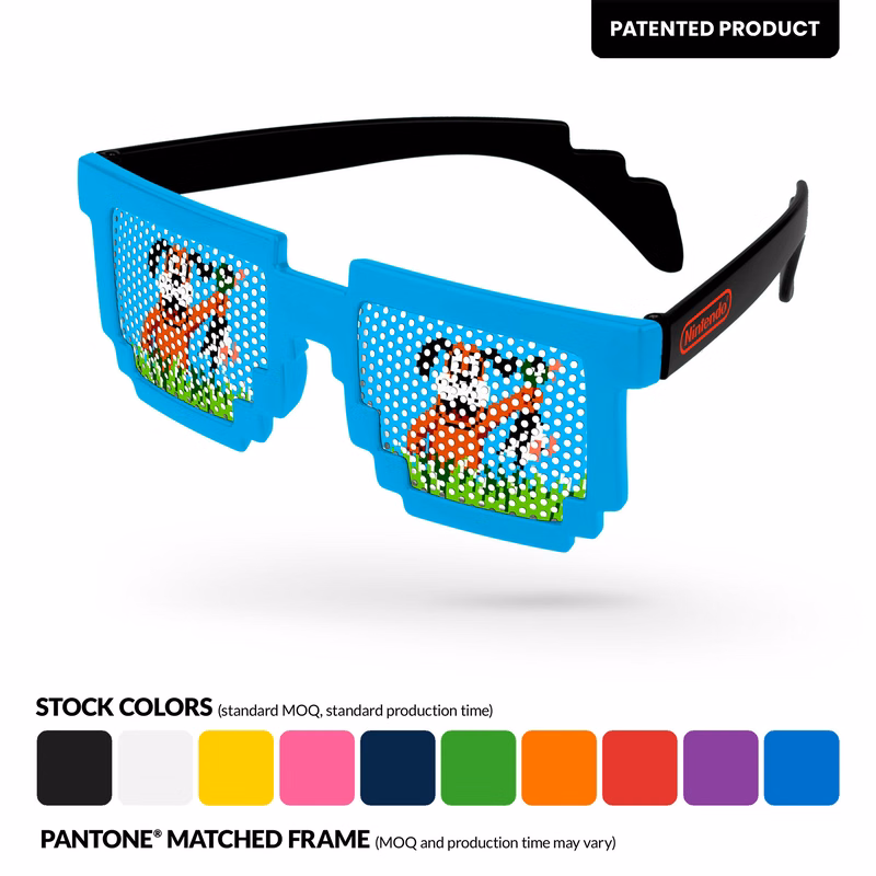 Pinhole 2-Tone Pixel Sunglasses w/ imprint