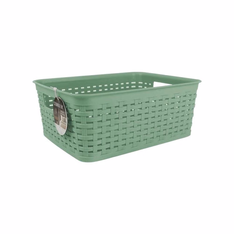 Small Plastic Storage Baskets - Mint