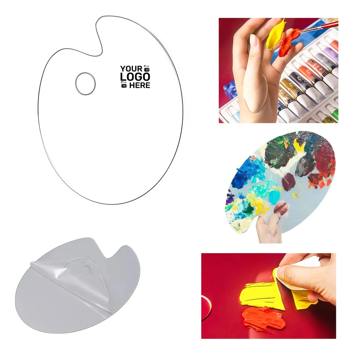 Acrylic Paint Tray 12 x 15 inches Oval Pallet 1