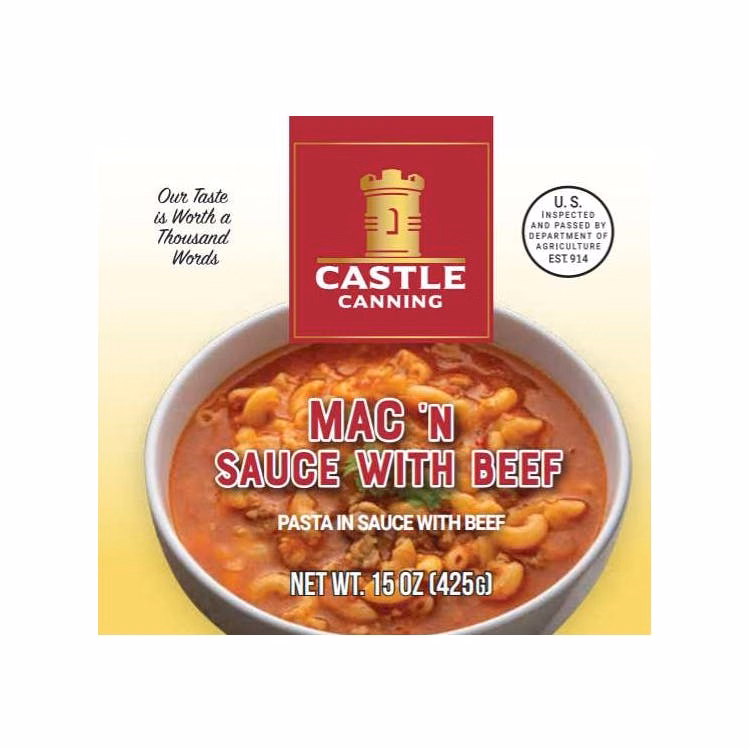 Canned Mac N Sauce with Beef - Full Pallet