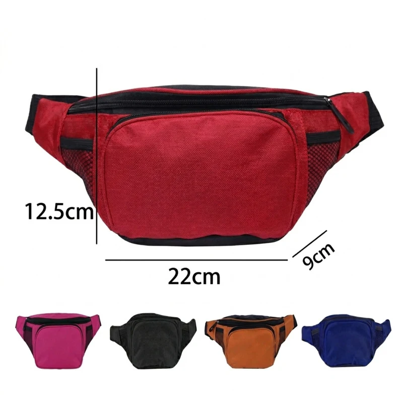 Oxford Waist Bag W/ Adjustable Strap & Multi Pockets 1