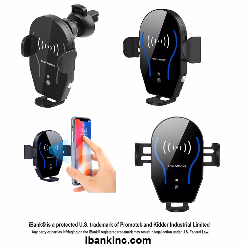iBank ® Wireless Car Charger Phone Mount Air Vent Phone Holder