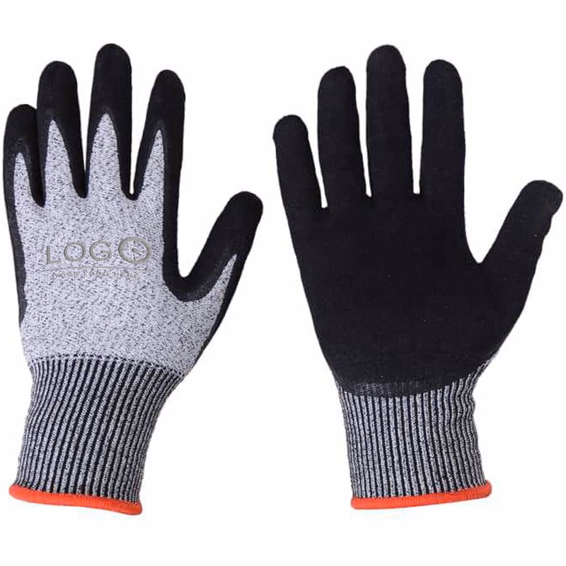 HPPE Textured Nitrile Dipped Cut Resistant Gloves