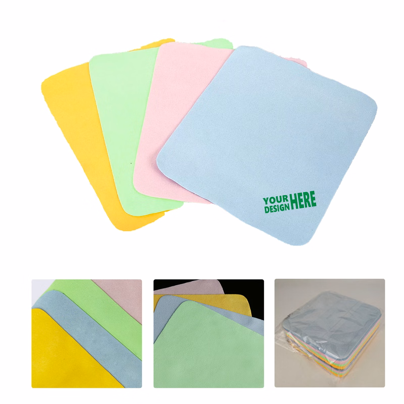 MOQ 50 Island Silk Suede Lens Cloth Mobile Screen Cleaning Cloth Custom Logo