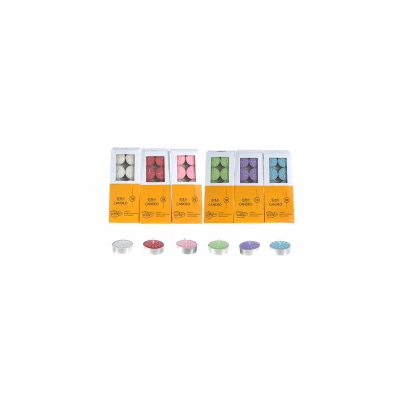 Tea Light Candles - 6 Colors Unscented 10 Pack