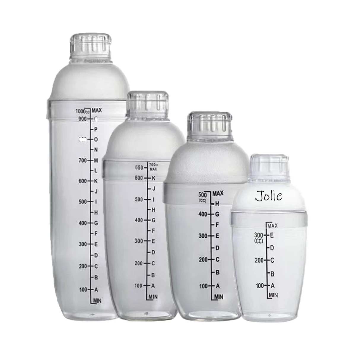 Plastic Cocktail Shaker Bottle With Graduated 1