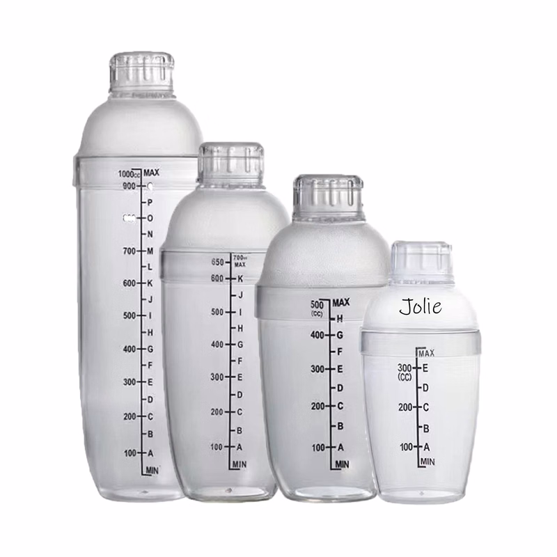 Plastic Cocktail Shaker Bottle With Graduated