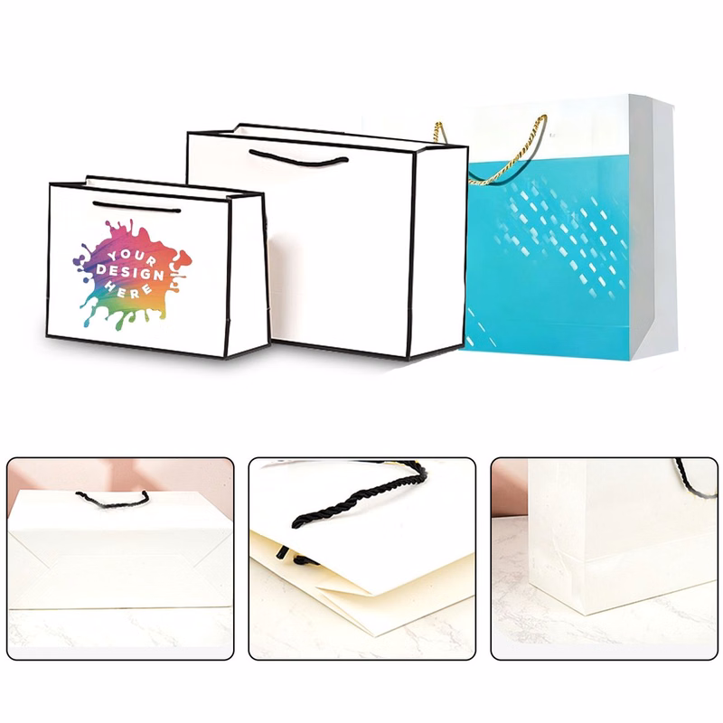 White Kraft Paper Shopping Tote