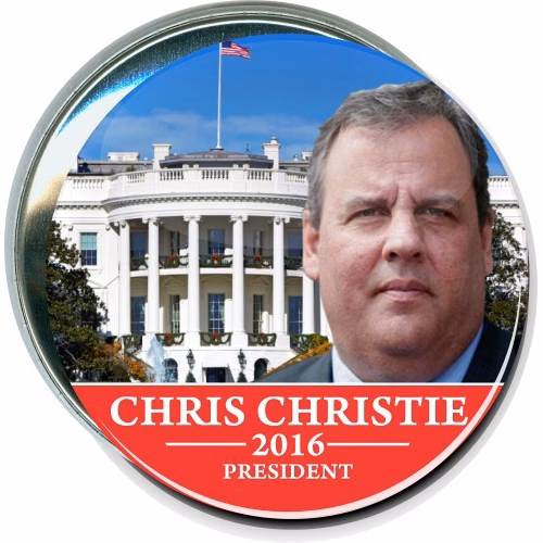Chris Christie 2016, White House, Political Button