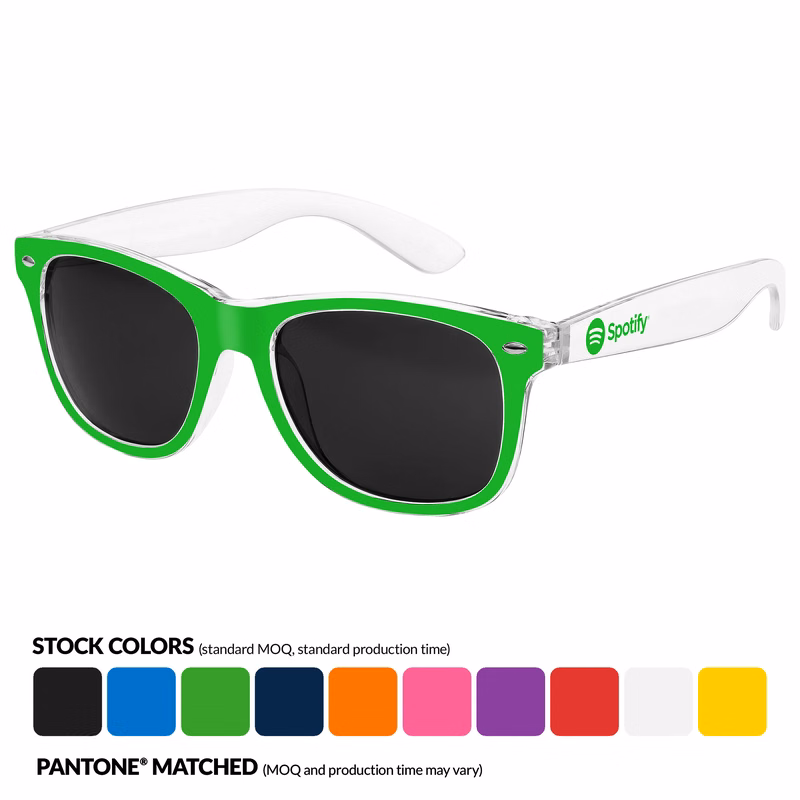 2-Tone Clear Retro Sunglasses