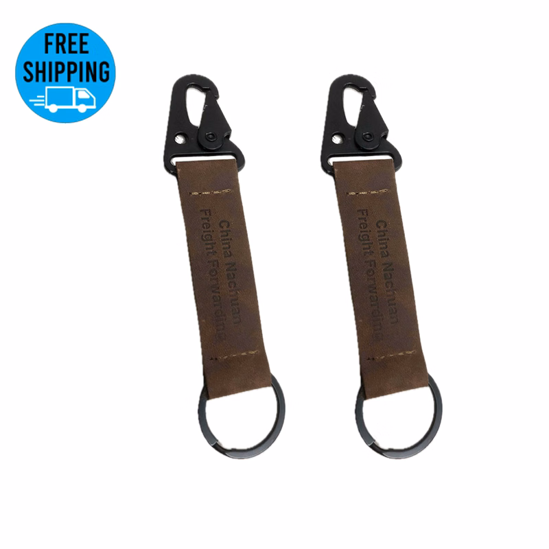 Full Grain Leather Carabiner Keychain