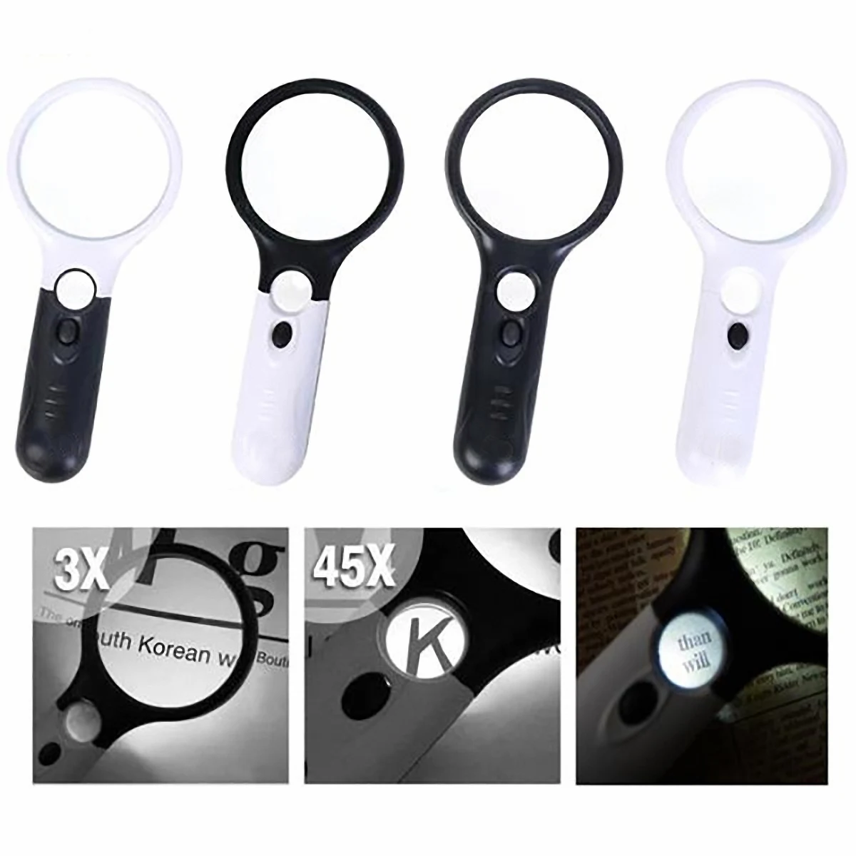 LED Light Handheld Acrylic Magnifier 1