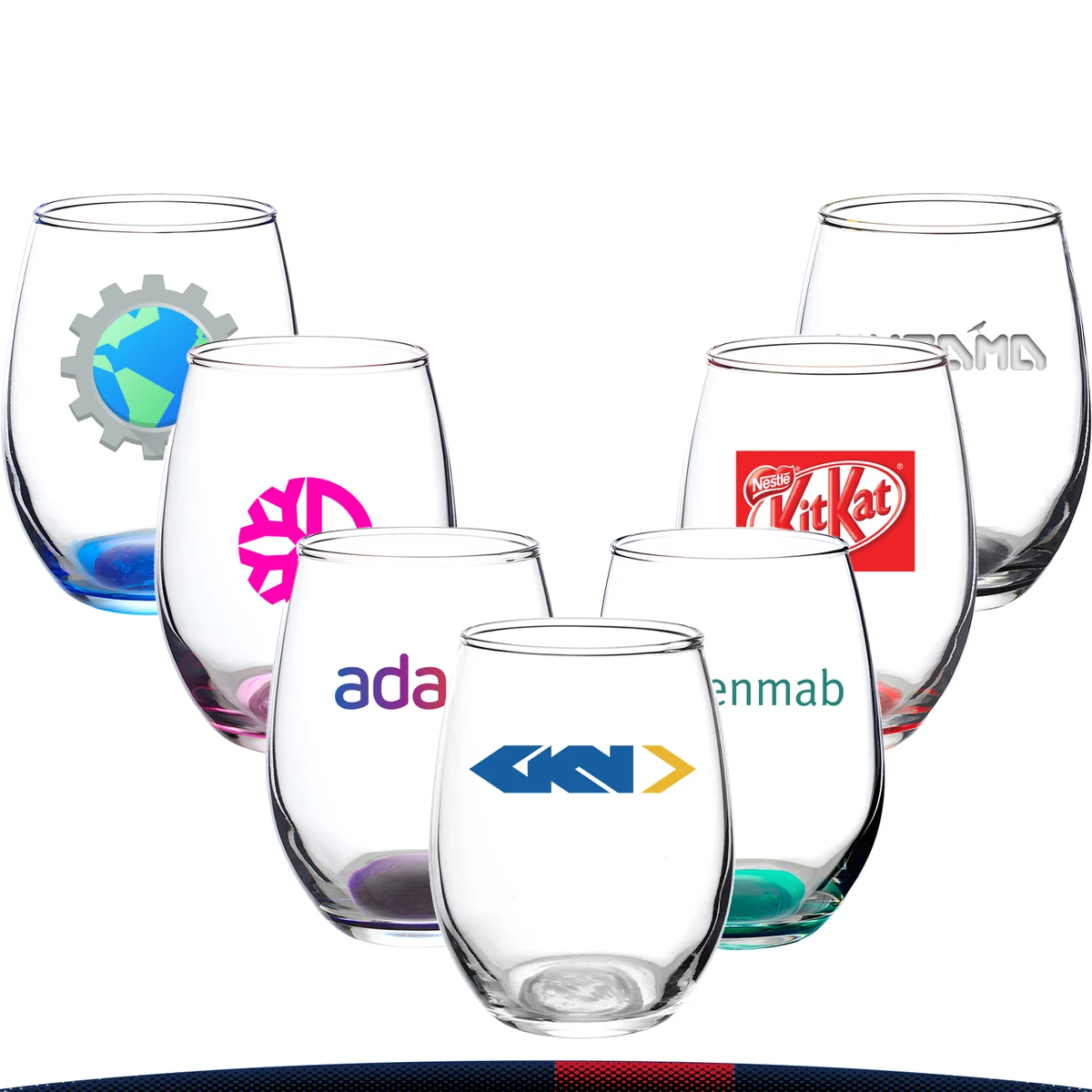 9 oz. Arc Stemless Wine Glasses 1