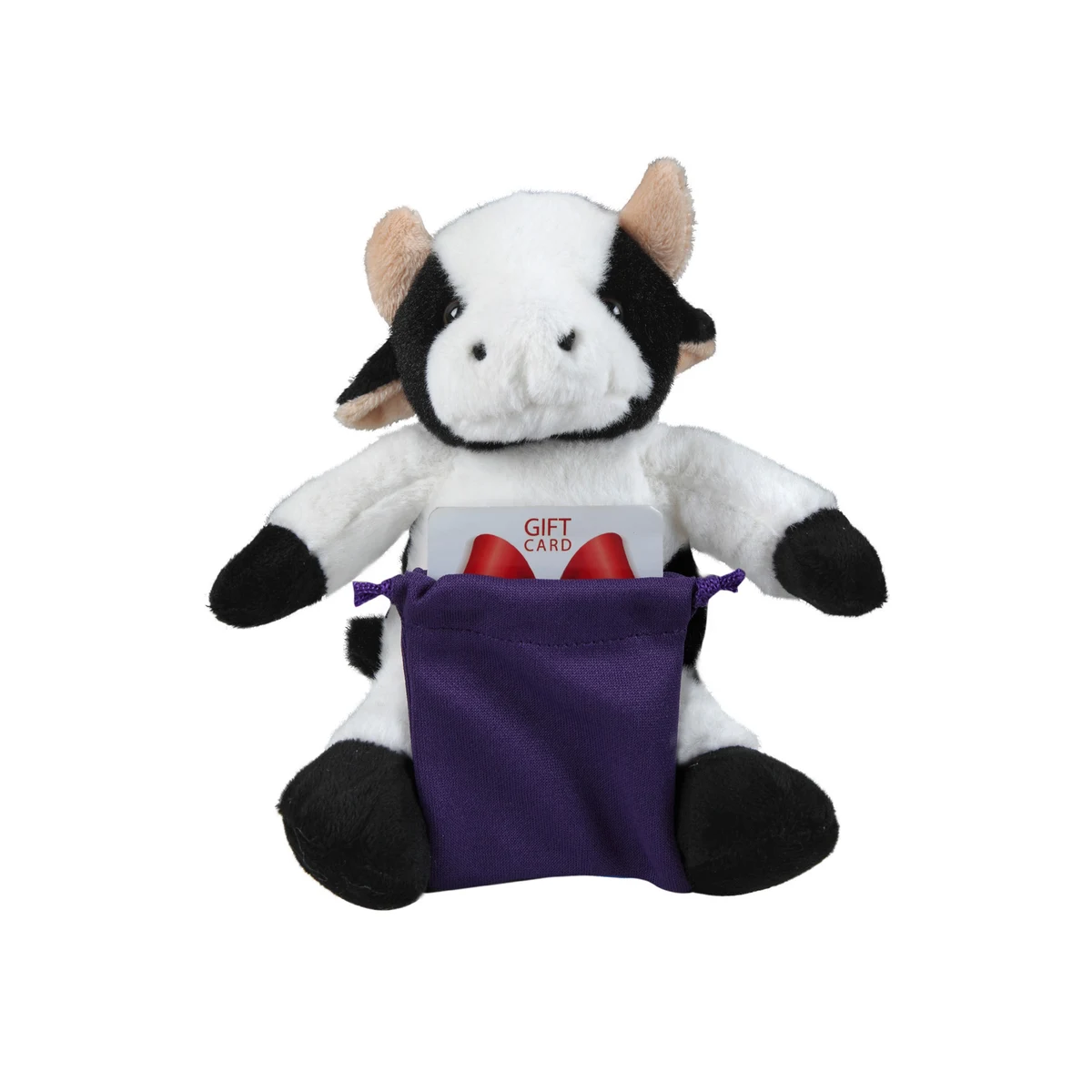 soft plush Cow with gift card sack 1