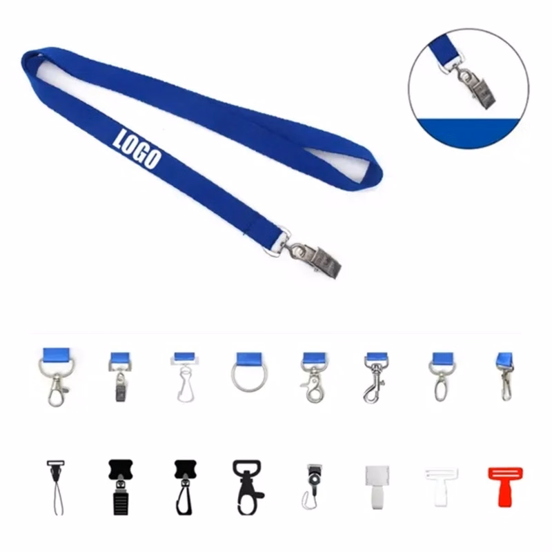 Polyester Lanyard with Metal Bulldog Clip
