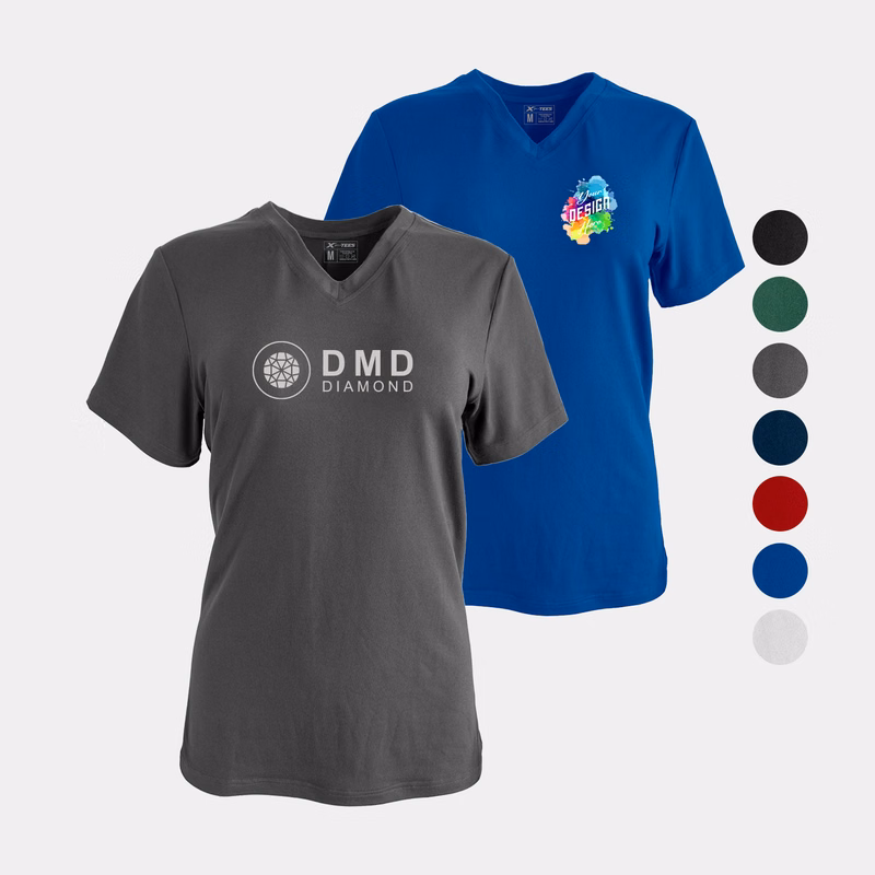 Velvet Jersey Women's Set-In Sleeves V-Neck T-Shirt