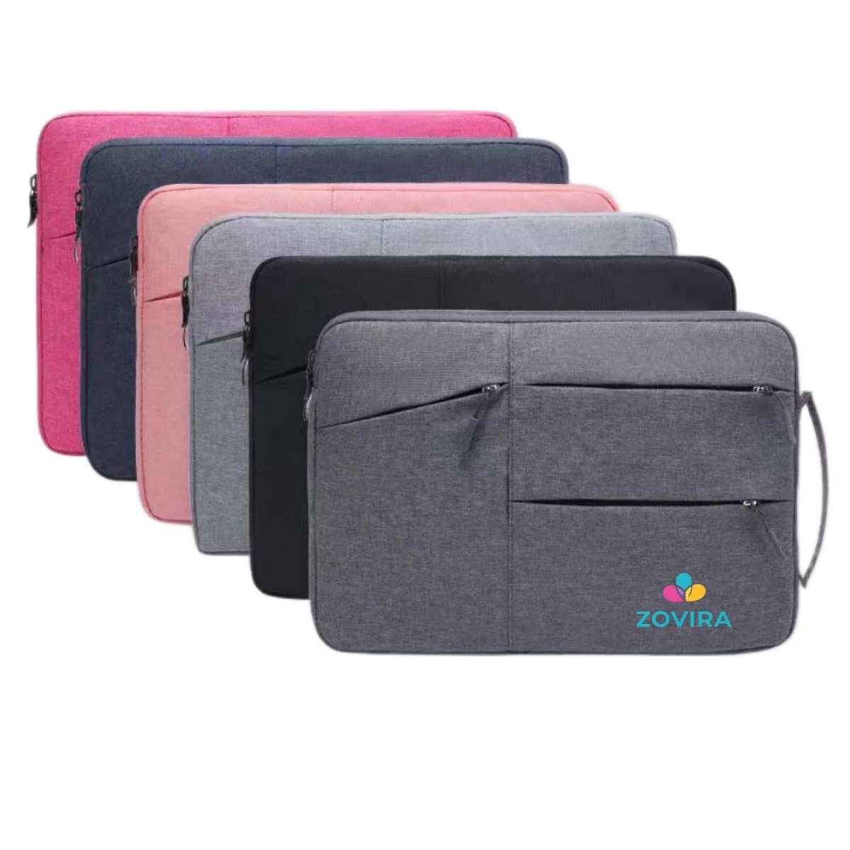 15.6 Inch Laptop Sleeve Bag with Handle and Multi Pockets 1