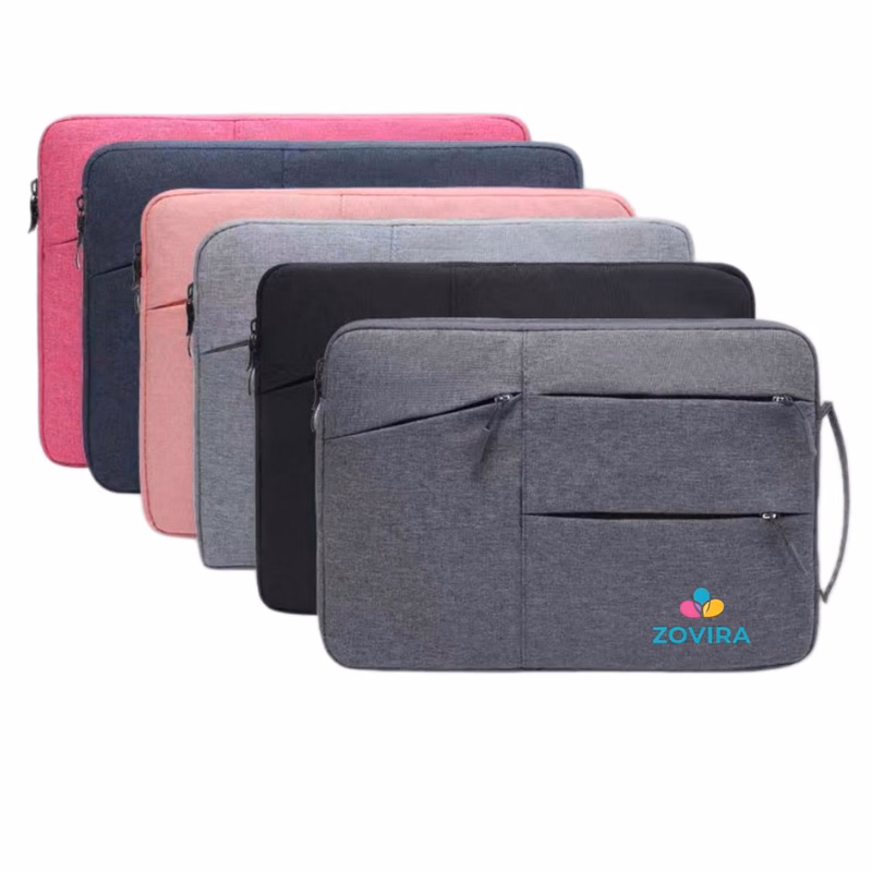 15.6 Inch Laptop Sleeve Bag with Handle and Multi Pockets