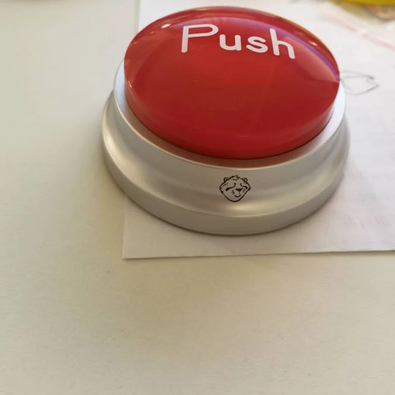 Custom Silver Edge Easy Recordable Sound Button 1
