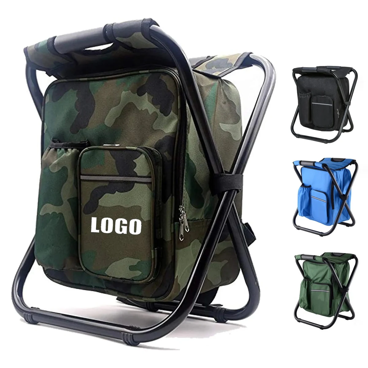 Portable Backpack Camping Chair with Cooler Insulated Bag MO 1