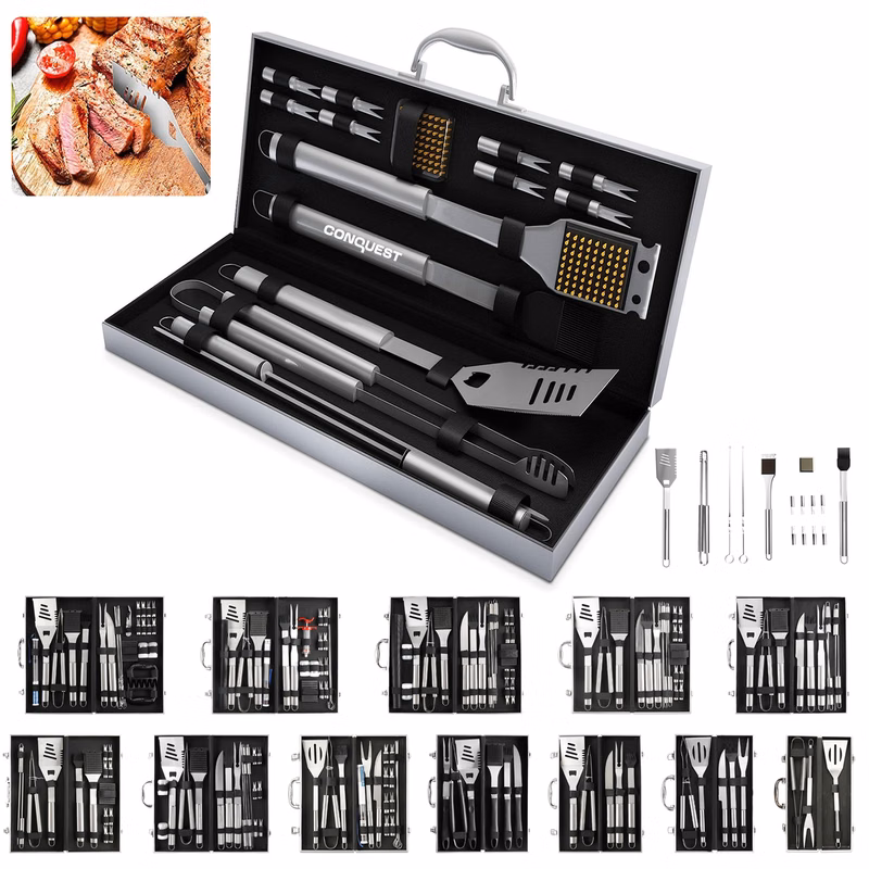 16-Piece BBQ Grill Accessories Set
