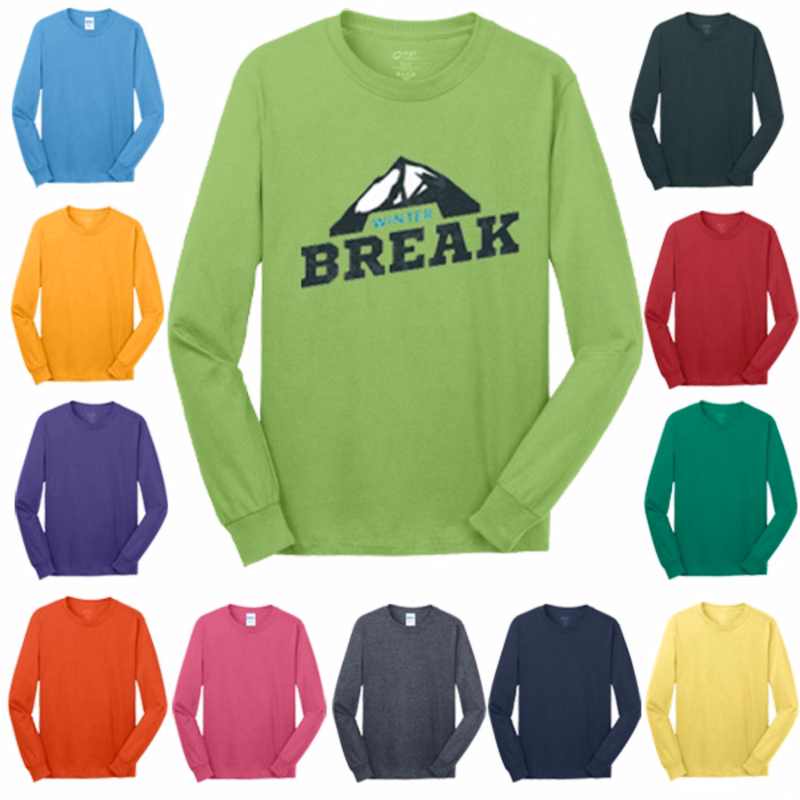 Pure Cotton Casual Long Sleeve Winter T-shirt 5.4 oz
