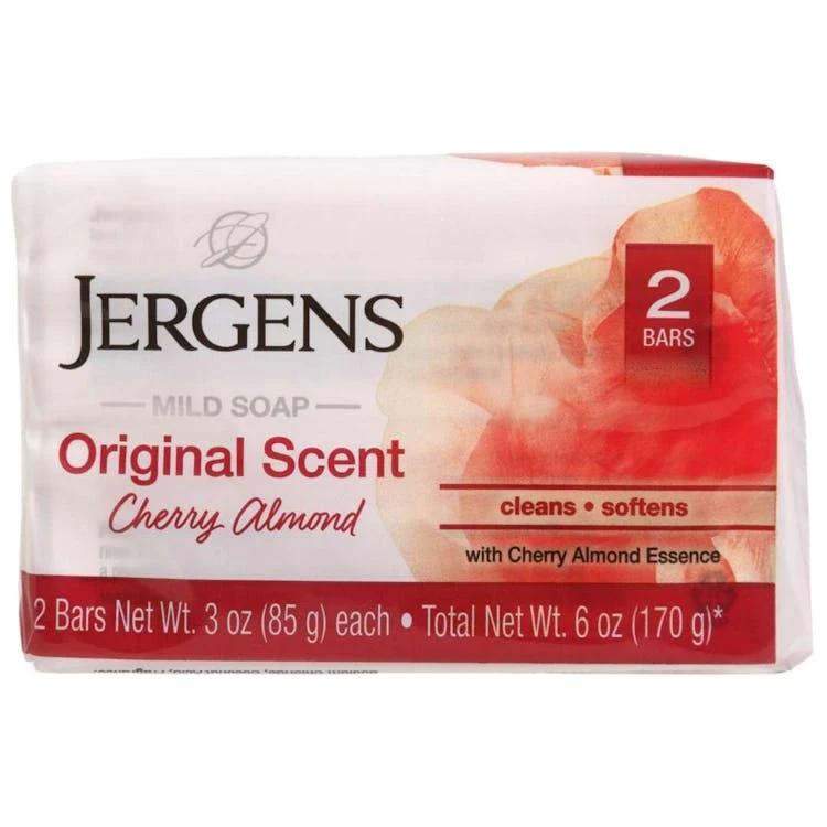 Jergens Cherry Almond Bar Soap 2 Pack - 3 oz Each 1