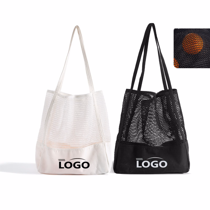 Summer Travel Mesh Beach Tote Bag