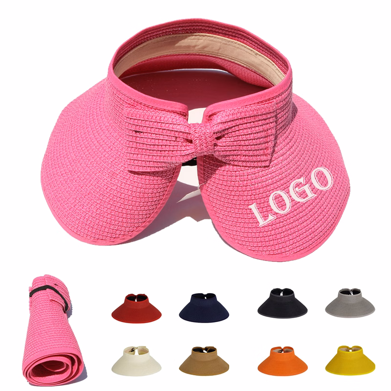 Wide Brimmed Folding Straw Hat