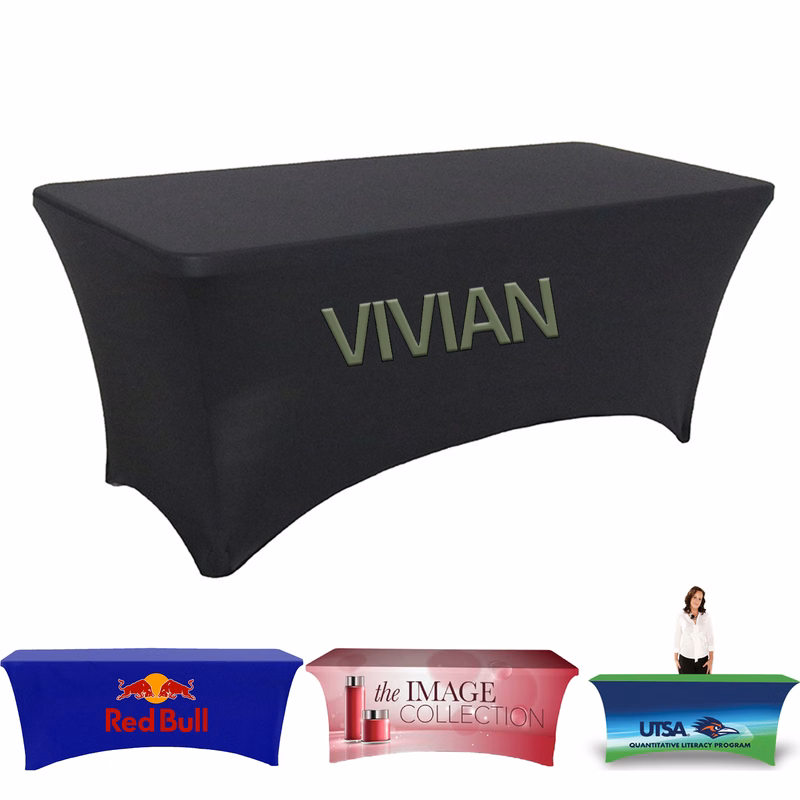 Wrinkle-Free Rectangular Spandex Tablecloth for Party Dining