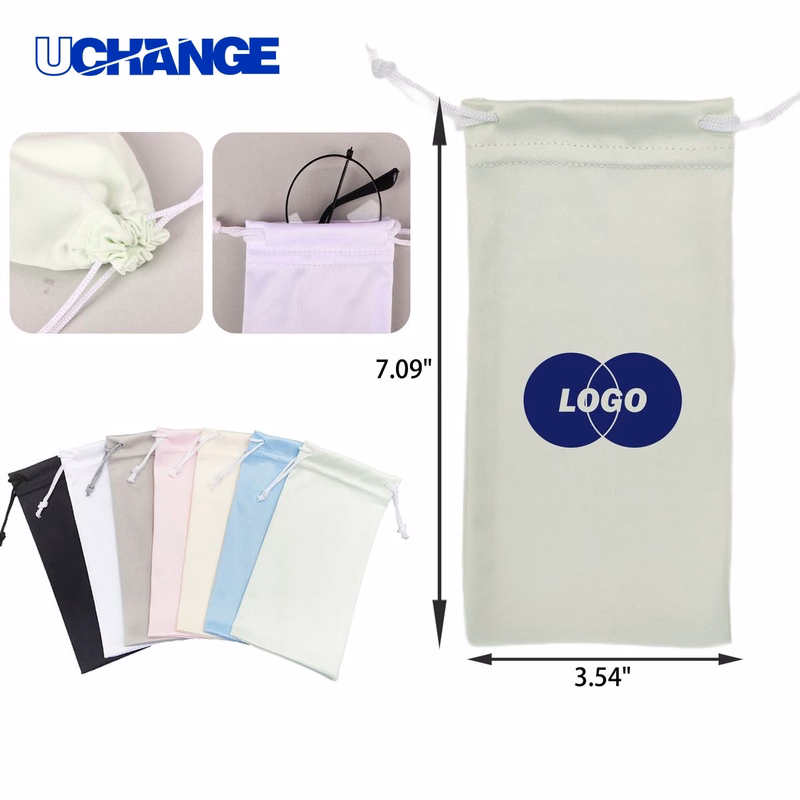 Eyewear Stylish Microfiber Drawstring Eyeglasses Bag Organizer