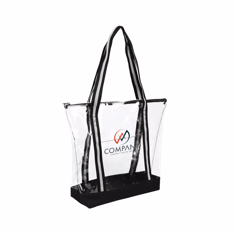 Clear Tote Bag w/ Zipper (18" x 14")