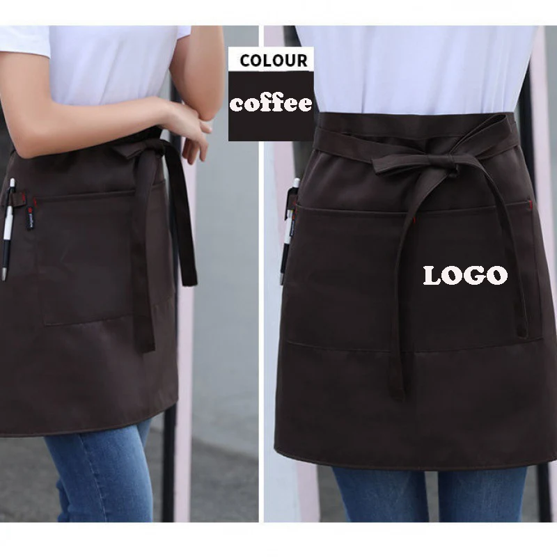 Unisex Adult Waist Apron W/ 2 pocket for Restaurant Cafe 1