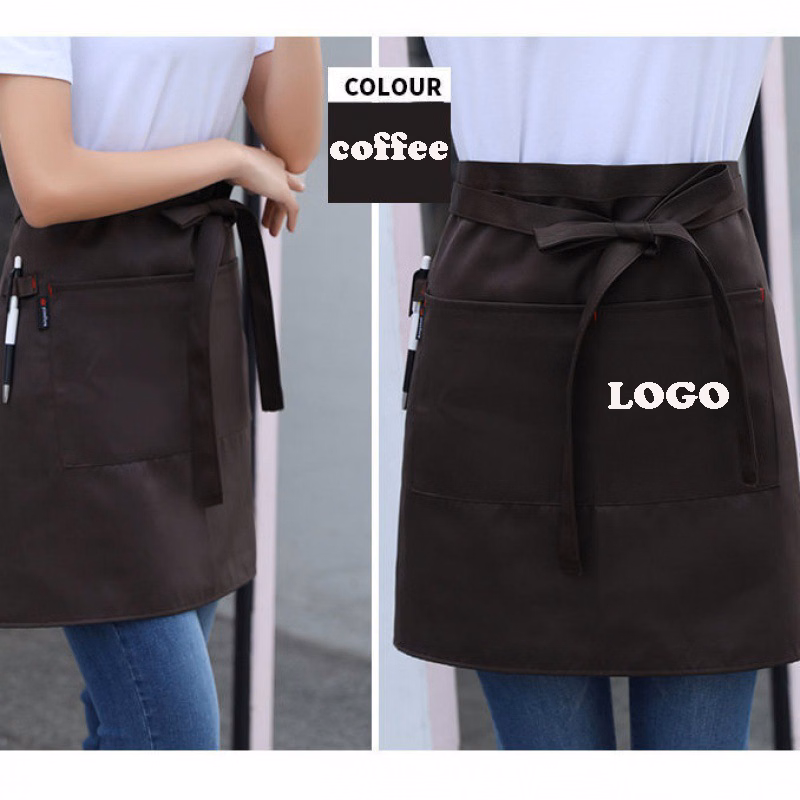 Unisex Adult Waist Apron W/ 2 pocket for Restaurant Cafe