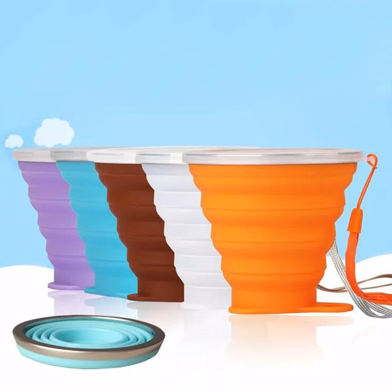 9.15 Oz Ultra-thin Silicone Folding Traveling Cup