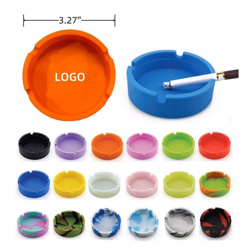 Round Portable Pocket Silicone Ashtray