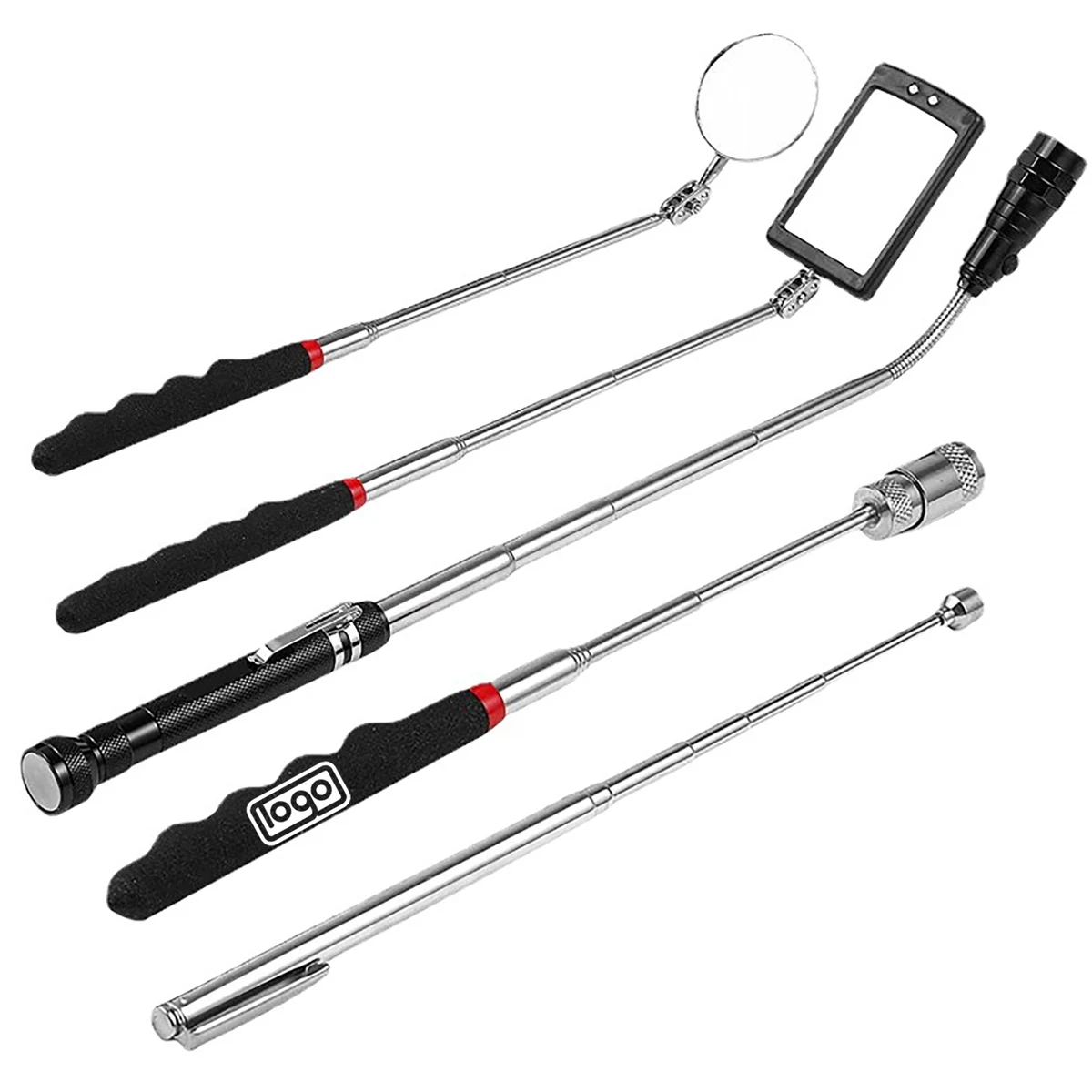 5 PCS Undercarriage Inspection Kit w/ Magnetic Picker 1