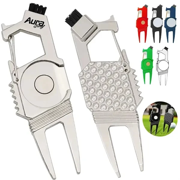 Custom Premium Golf Divot Repair Tool with Magnetic Ball Marker — Executive Gift 1